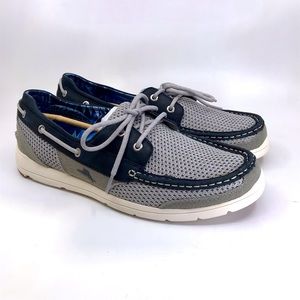 Tommy Bahama men’s size 11.5 on-par spectator gray/blue boat shoe loafer